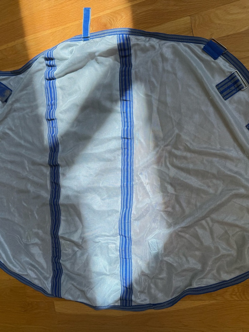 Weatherbetta Horse size FLY soft neck wrap Light Blue Mesh Blue Trim